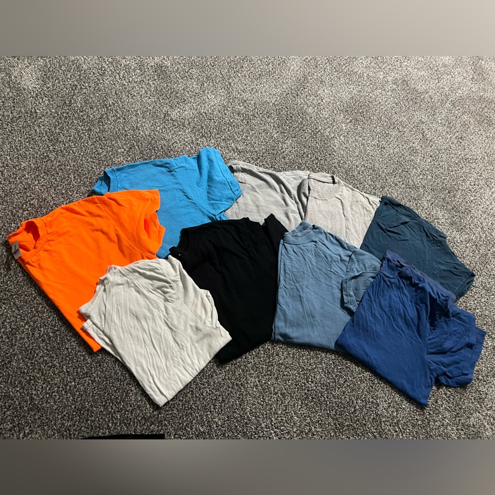Lot of 9 L/XL plain T-shirts